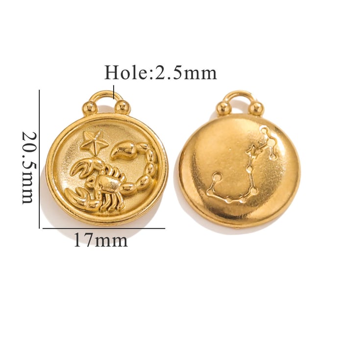 1 Paar Simple Series Klassische geometrische 18 Karat vergoldete Unisex-Anhänger